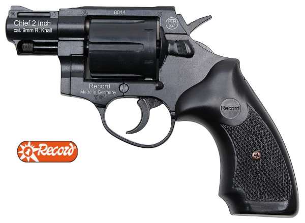 Record Chief 2" Gasrevolver Alarm Signal Revolver 9 mm R. brüniert