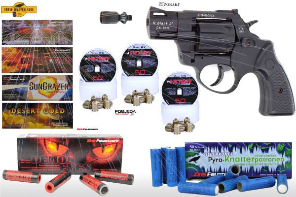 Schreckschuss Silvester Set XXL Zoraki R2 2 Zoll Revolver inkl. 150 Stk. Effekt + 150 Stk. 9 mm R.K.