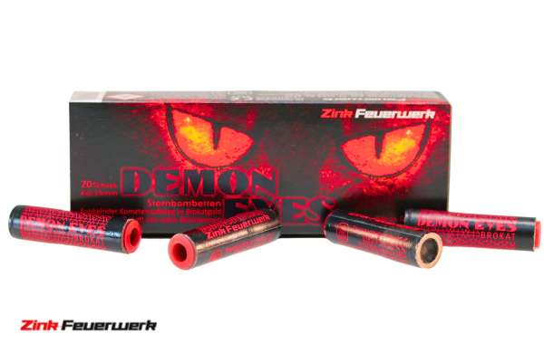 Zink Feuerwerk Demon Eyes Sternbombetten Kal. 15mm 20 Schuss