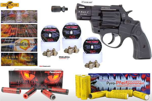 Schreckschuss Silvester Set XXL Zoraki R2 2 Zoll Revolver inkl. 150 Stk. Effekt + 150 Stk. 9 mm R.K.