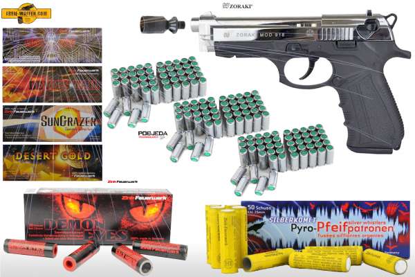 Schreckschuss Silvester Set XXL Zoraki 918 inkl. 150 Stk. Effekt + 150 Stk. 9mm P.A.K.