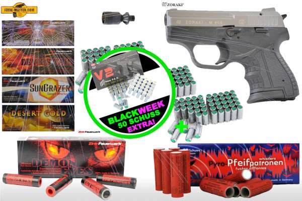 Black Friday Week: Top Aktion! Schreckschuss Silvester Set XXL Zoraki 906 + Munition