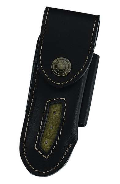 Leder-Etui für Laguiole-Messer, schwarz, Heftlänge 12 cm