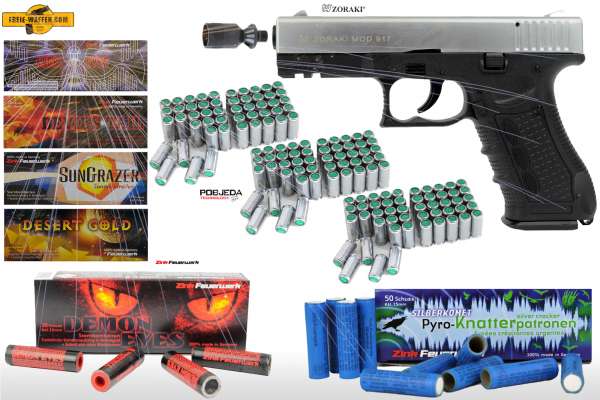 Schreckschuss Silvester Set XXL Zoraki 917 inkl. 150 Stk. Effekt + 150 Stk. 9mm P.A.K.