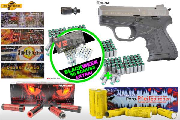 Black Friday Week: Top Aktion! Schreckschuss Silvester Set XXL Zoraki 906 + Munition