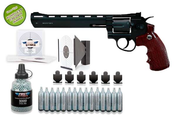 Co² Pistole Komplettset: CO2 Revolver Borner Super Sport 703 – Hochwertiger Revolver im Kaliber 4,5