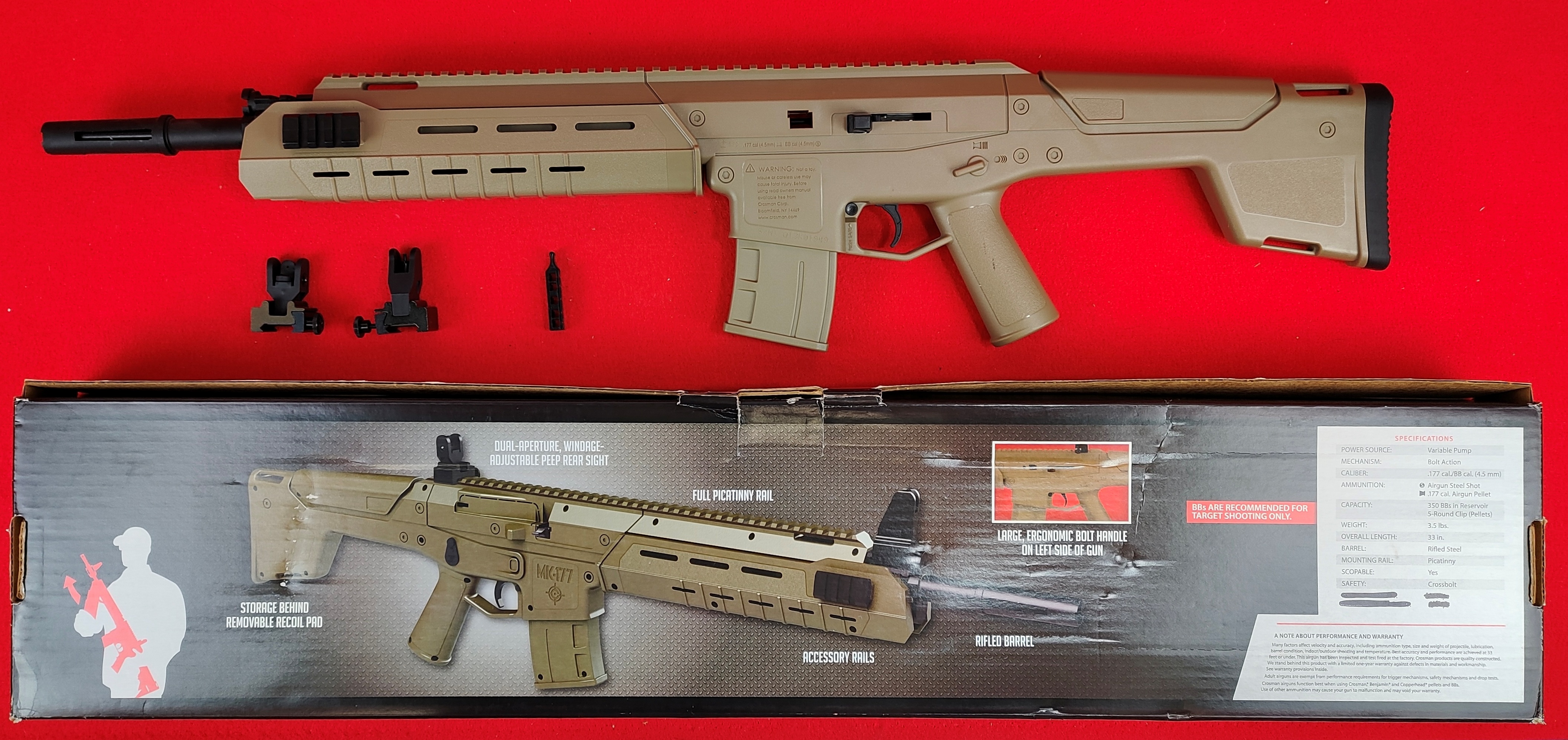 Pump-LG Crosman MK-177 desert 4,5mm