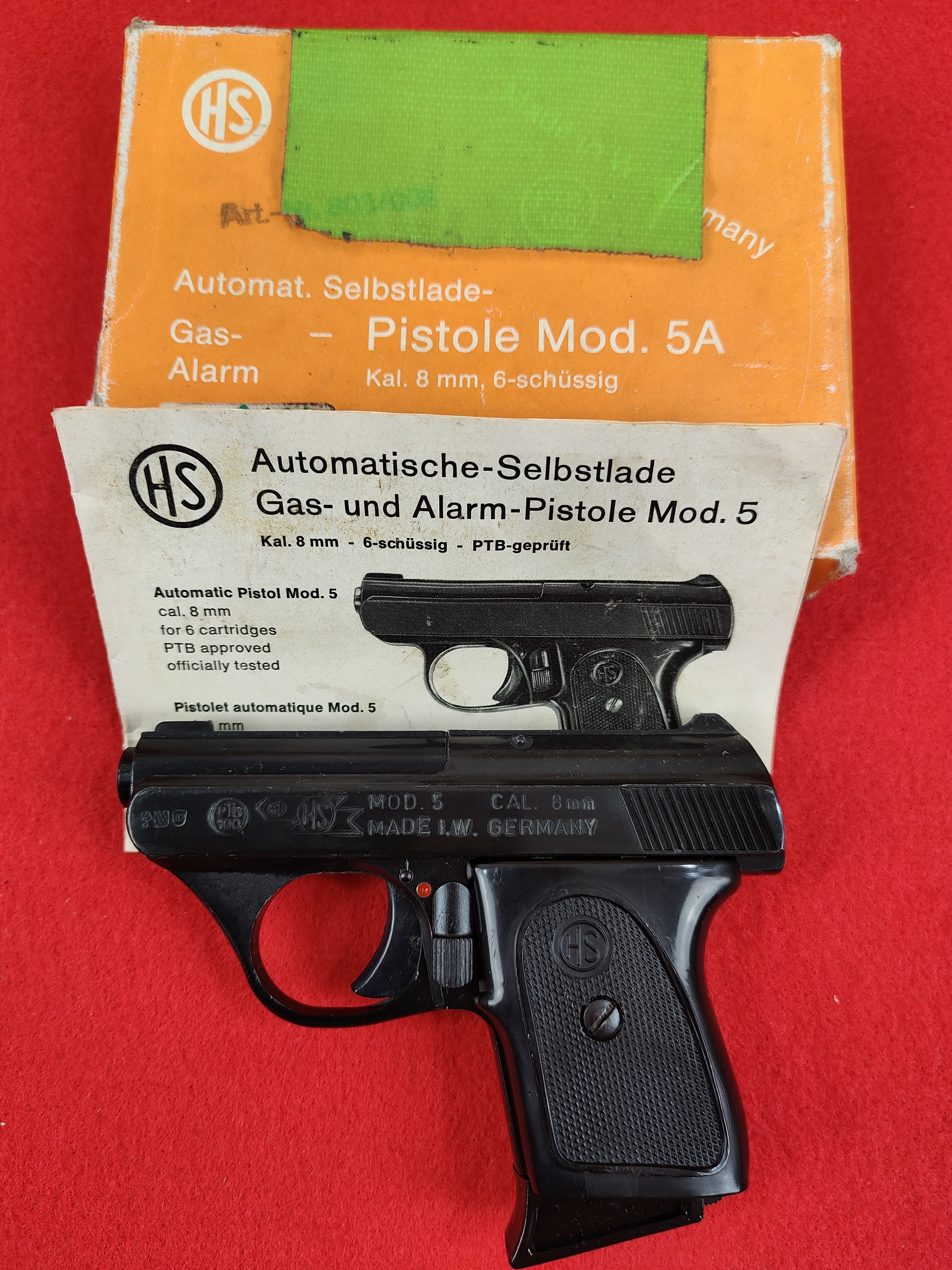HS Mod. 5 8mm K (PTB 100) brniert