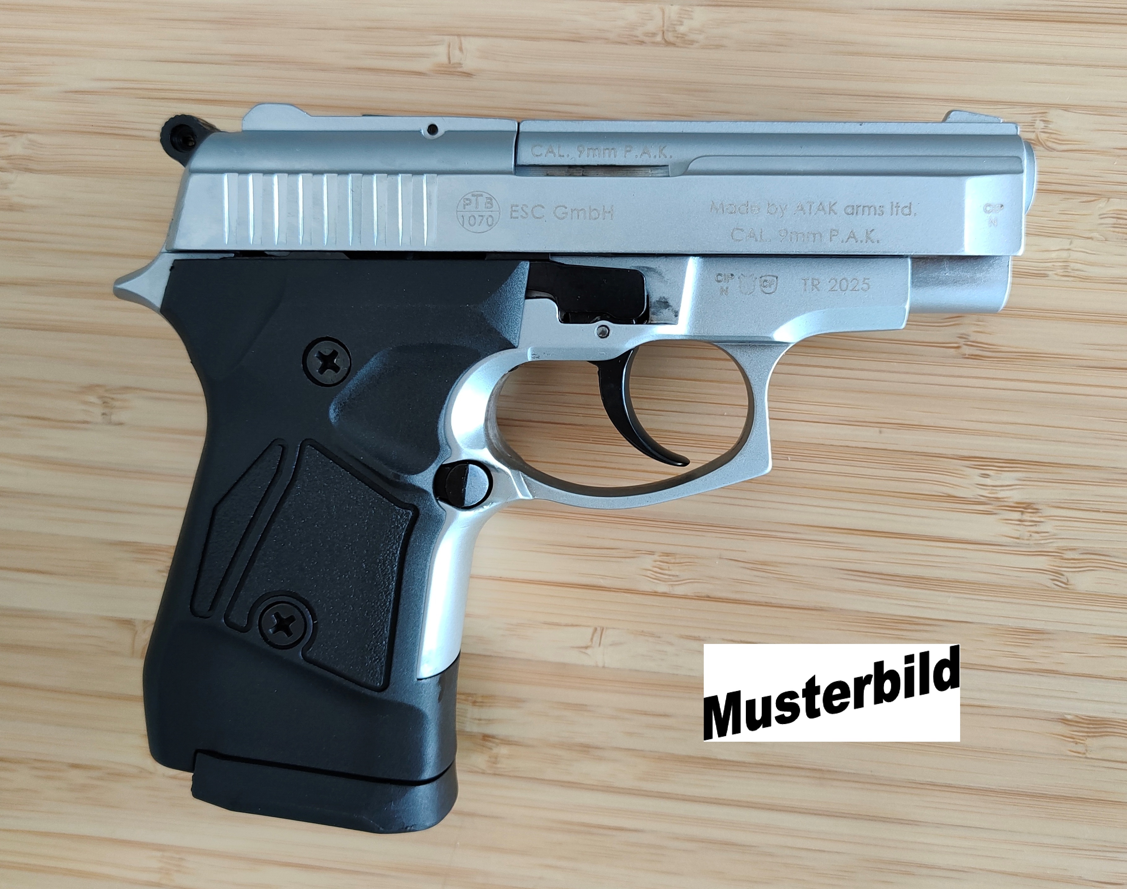 ZORAKI 914 Schreckschusspistole / Gaspistole 9 mm P.A.K. matt chrom 2. Wahl