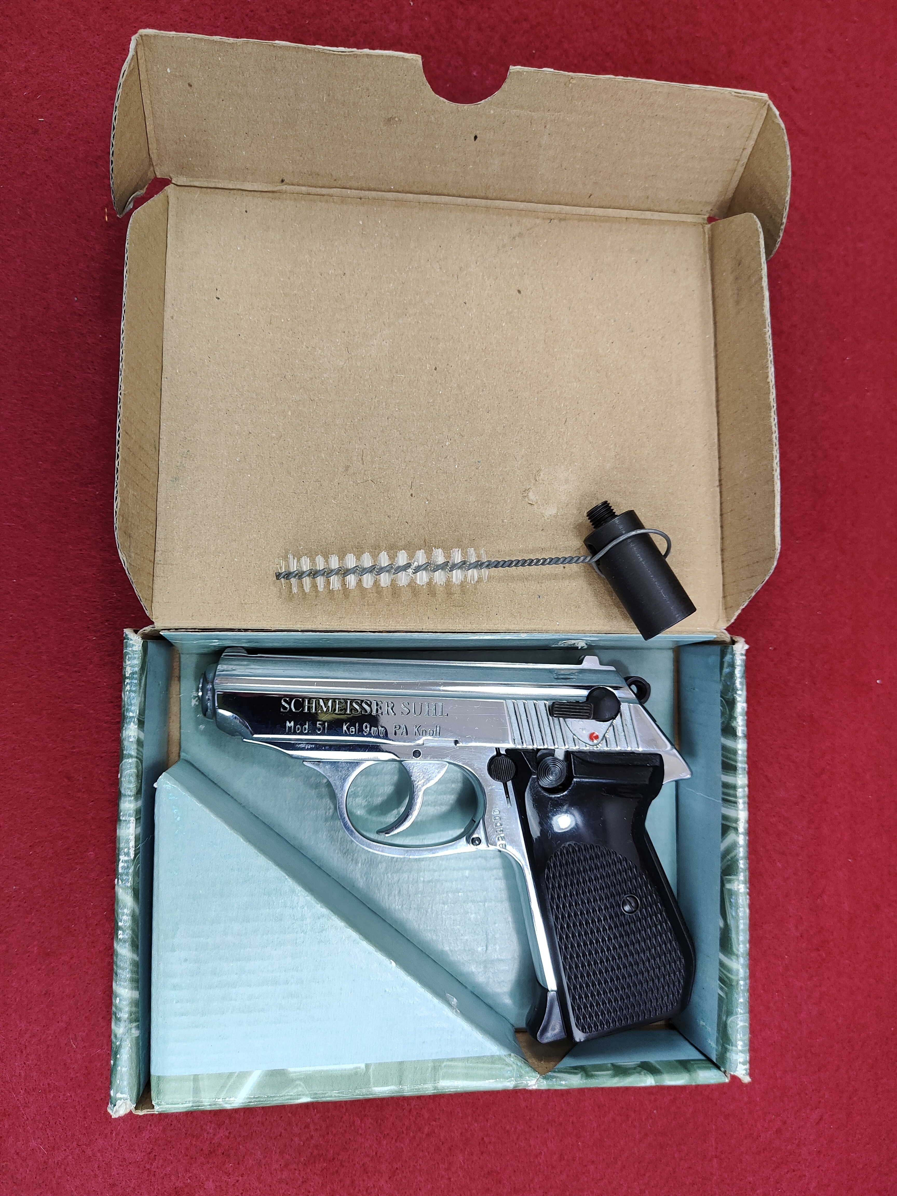 Schmeisser Suhl Mod. 51 9mm P.A.K. (PTB 865) verchromt