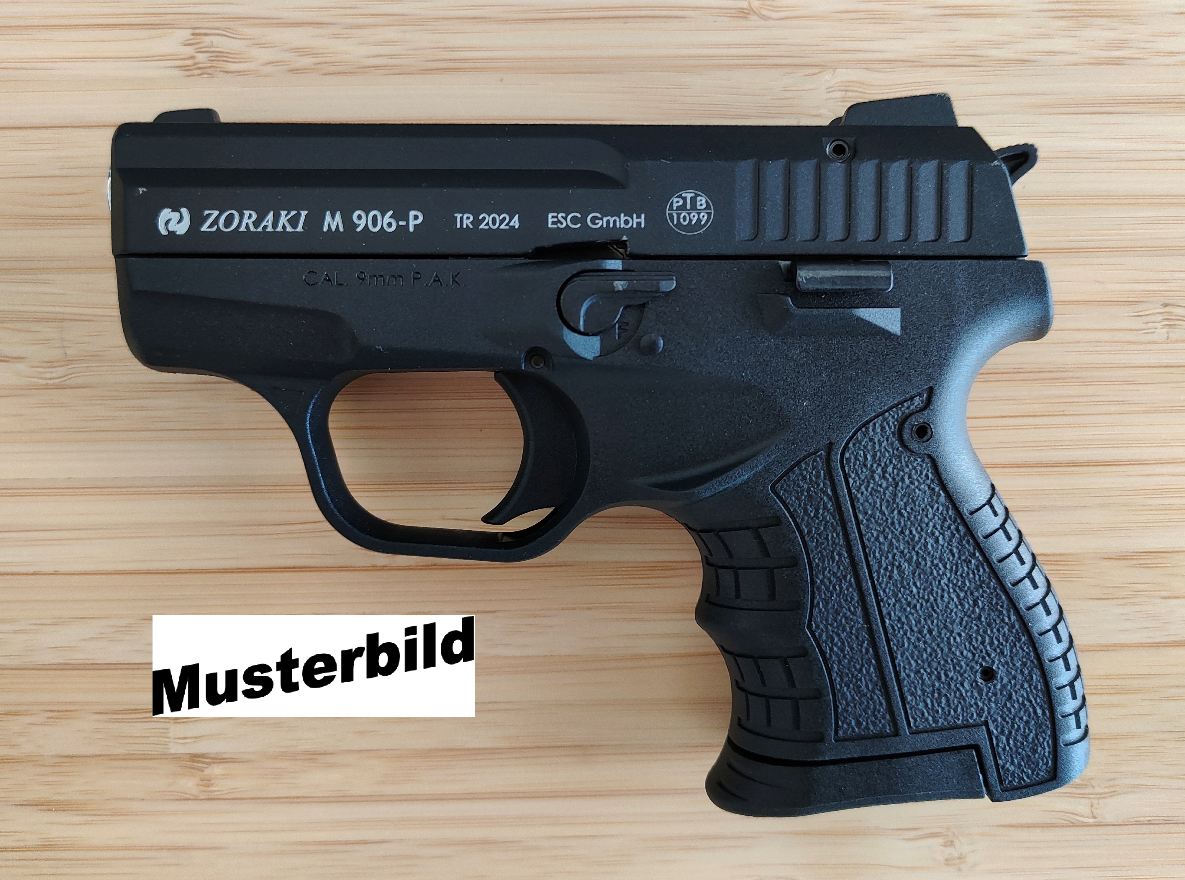 ZORAKI 906 Schreckschusspistole / Gaspistole 9 mm P.A.K. schwarz-chrom 2. Wahl