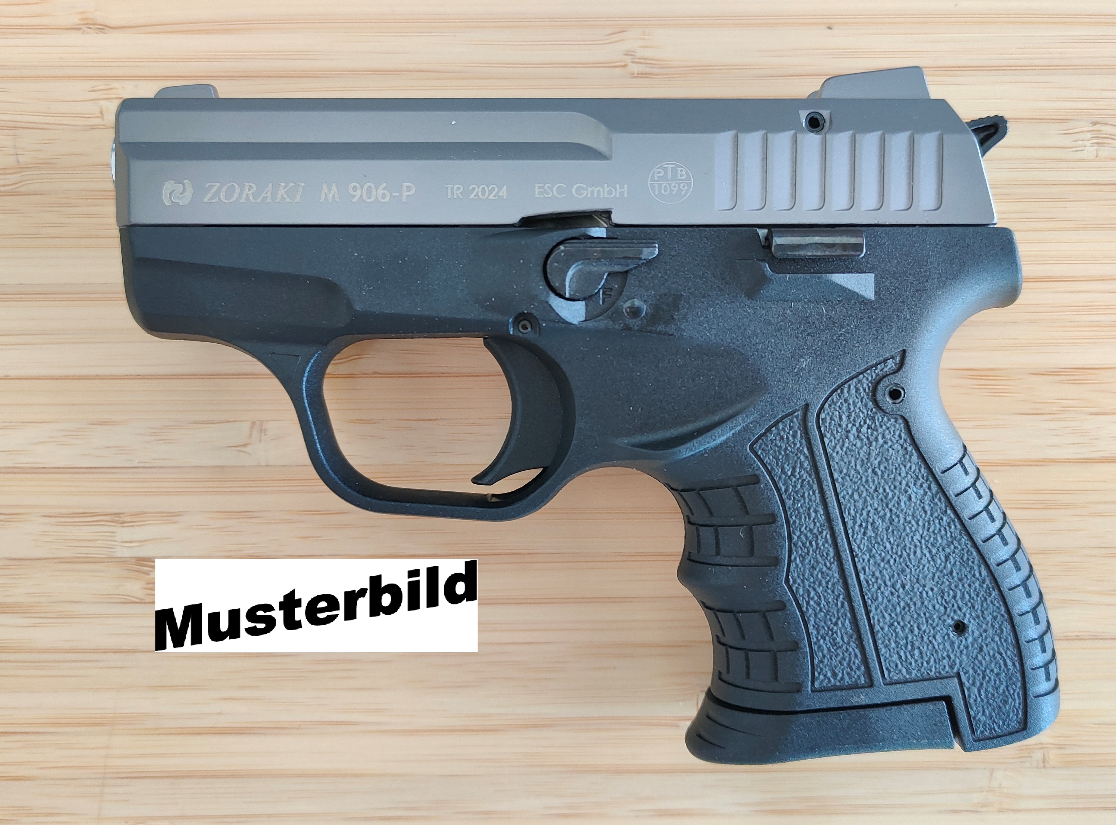 ZORAKI 906 Schreckschusspistole / Gaspistole 9 mm P.A.K. titan-chrom 2. Wahl