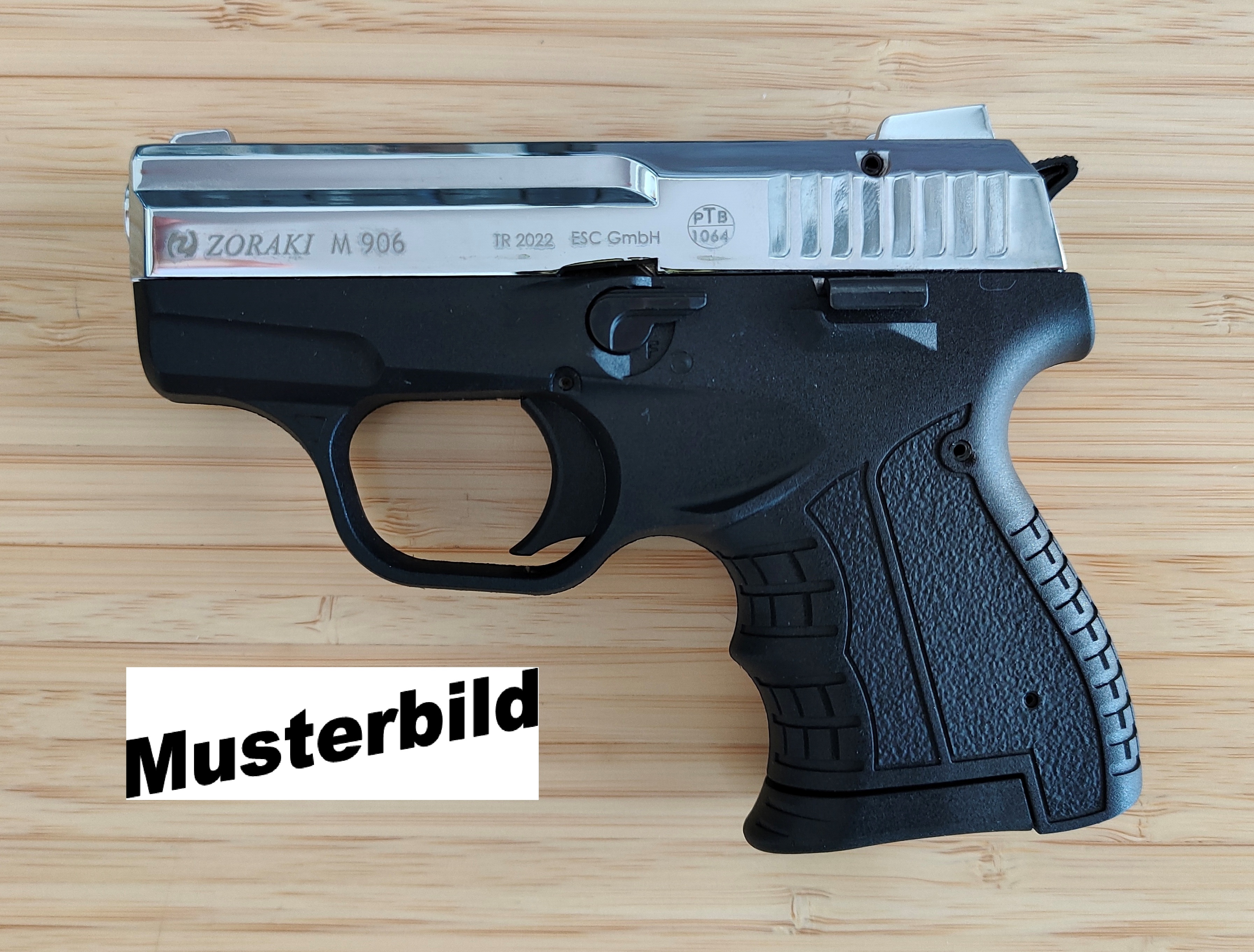 ZORAKI 906 Schreckschusspistole / Gaspistole 9 mm P.A.K. chrom 2. Wahl