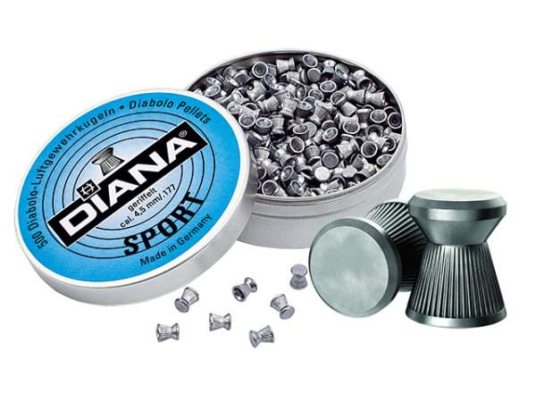 Luftdruck Munition Diana Diabolos Sport geriffelt 4,5 mm 500 St. Dose 0,53g