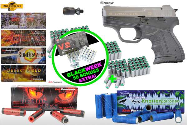 Black Friday Week: Top Aktion! Schreckschuss Silvester Set XXL Zoraki 906 + Munition