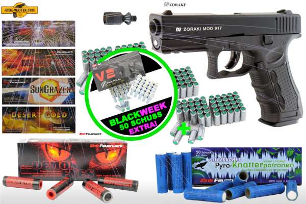 Black Friday Week: Top Aktion! Schreckschuss Silvester Set XXL Zoraki 917 + Munition